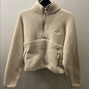 TNA Cream Sherpa Crew Neck Sweater